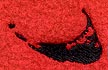 Logo on Red Quarter-Zipper Fleece